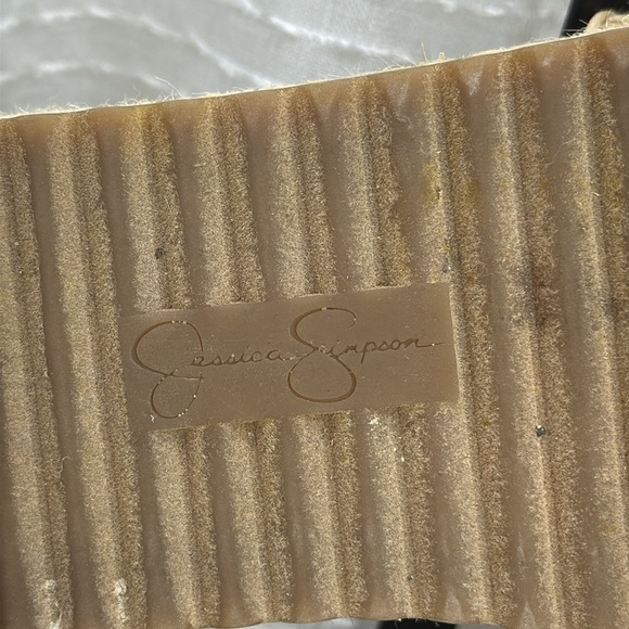 (M5) Jessica Simpson JP-Danalea,raffia and jute sandals with stone studs.Sz 8.5M - Picture 9 of 12